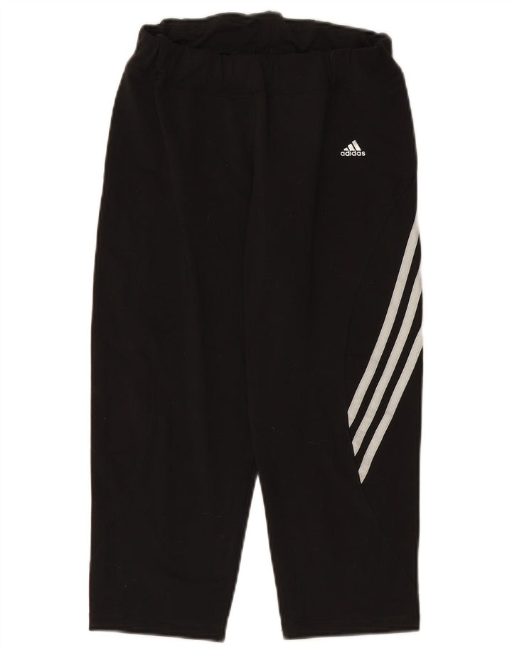 ADIDAS Womens Climalite Capri Tracksuit Trousers UK 14 Medium Black