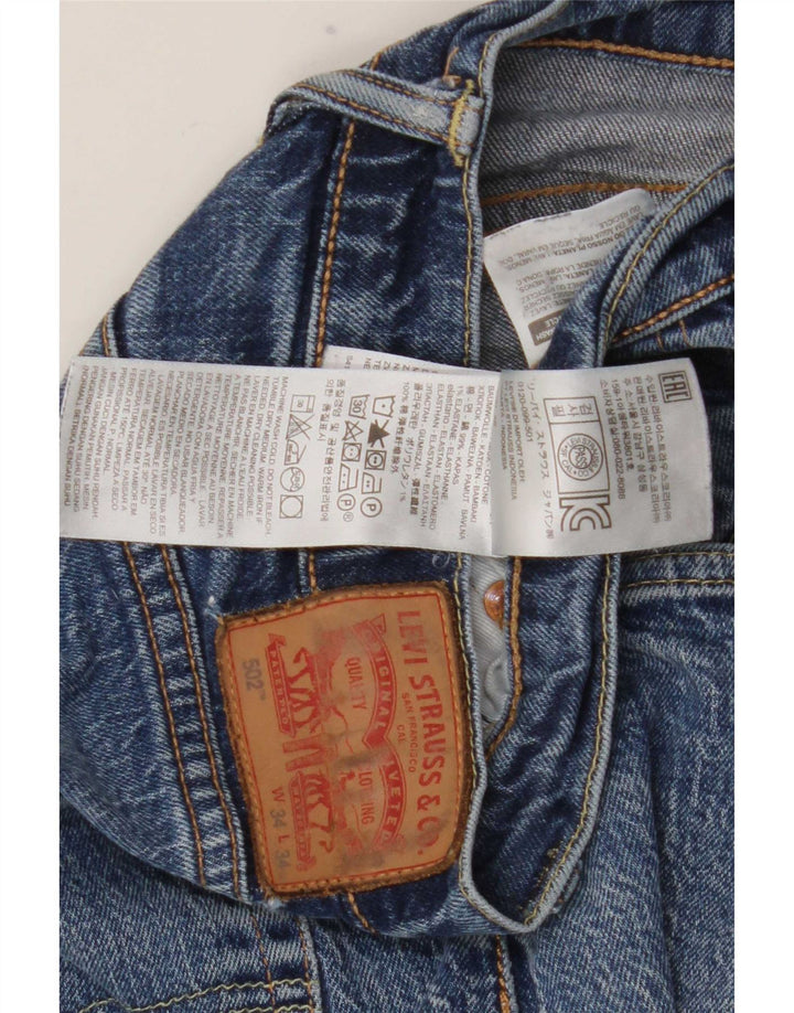Levi's Herren 502 Tapered Jeans W34 L34 Blaue Baumwolle