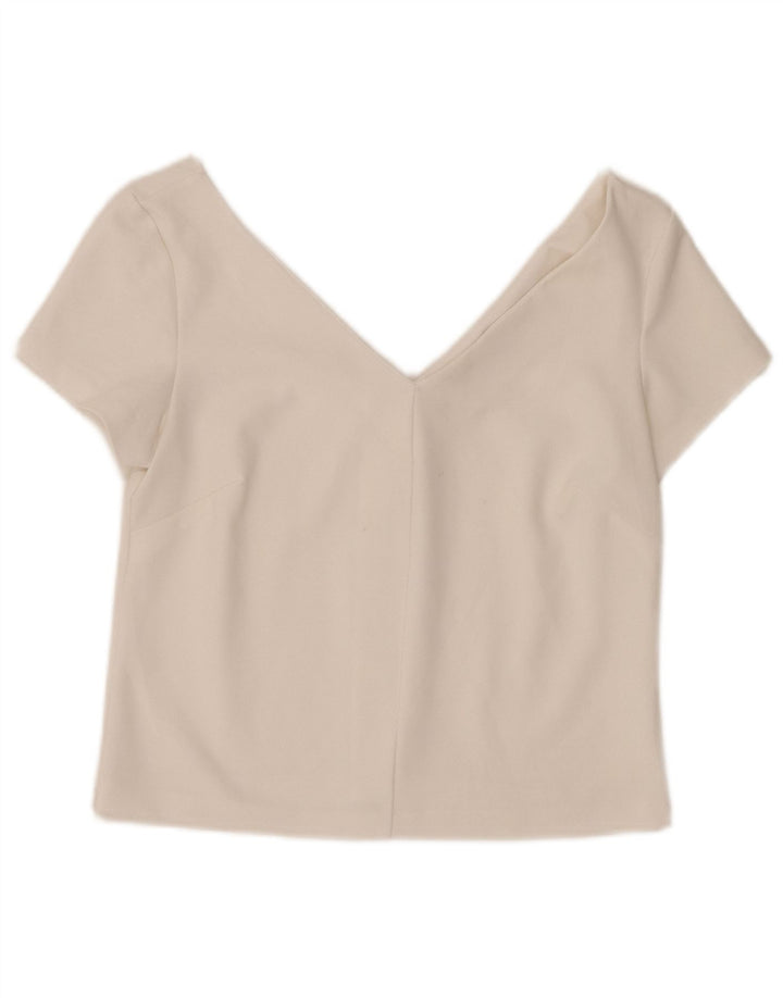 Zara Damen Crop Top UK 12 Mittelweiß