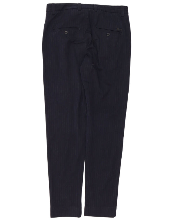 Jack & Jones Herren Marco Slim Anzughose W31 L32 Marineblau Nadelstreifen