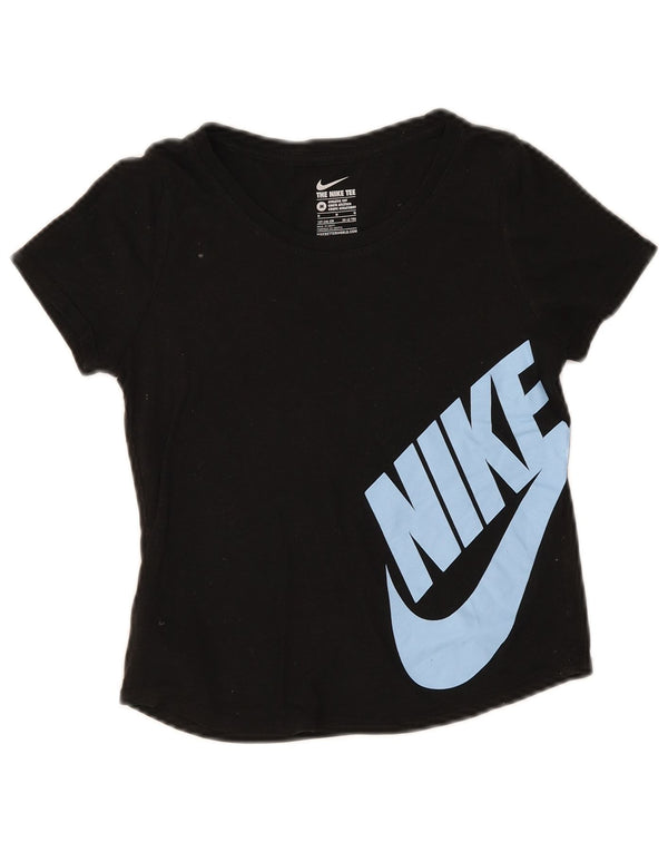 Nike Jungen Athletic Cut Graphic T-Shirt Top 10–11 Jahre, schwarzes Polyester