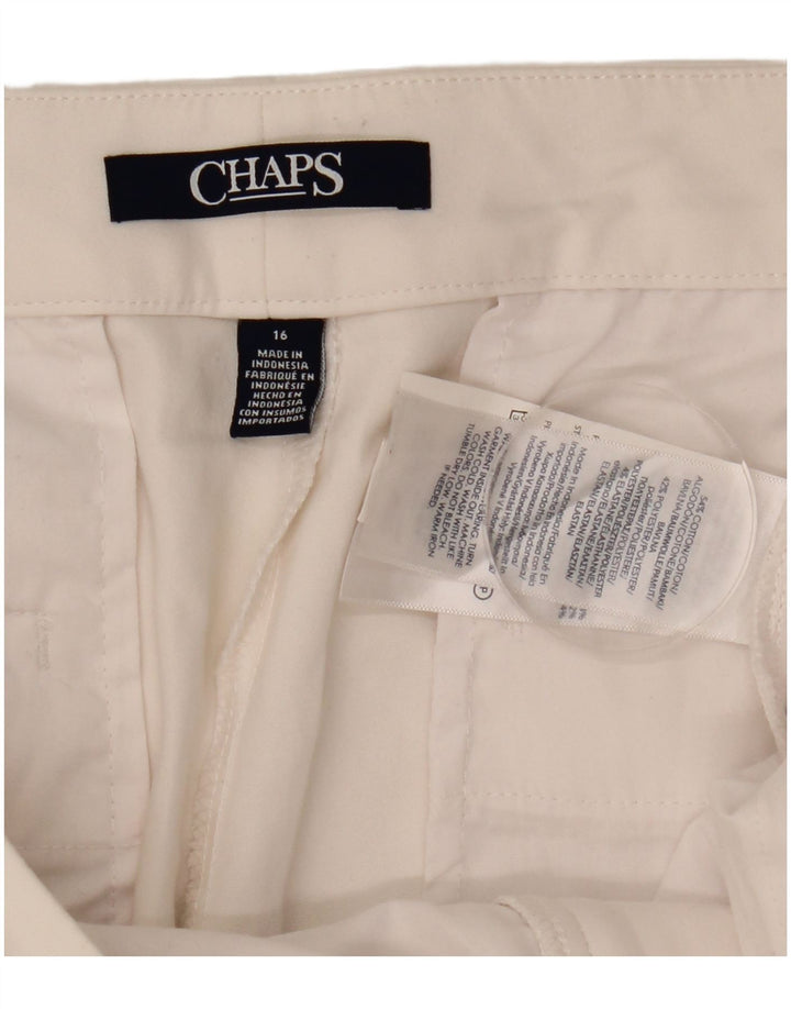 Chaps Freizeitshorts für Damen, UK 16, Größe L W36, weiße Baumwolle