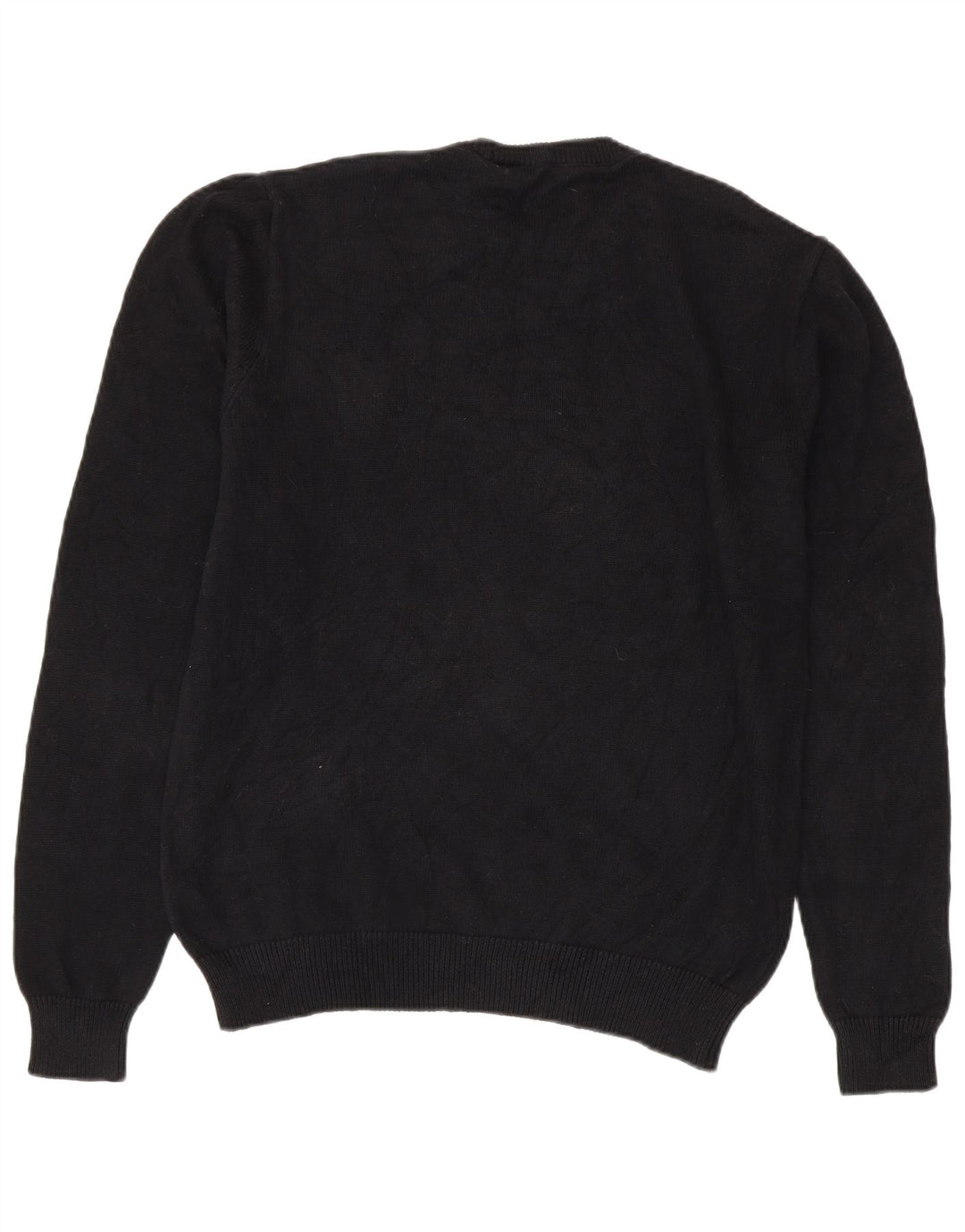 Chaps Herren-Pullover mit Rundhalsausschnitt, groß, aus schwarzer Baumwolle