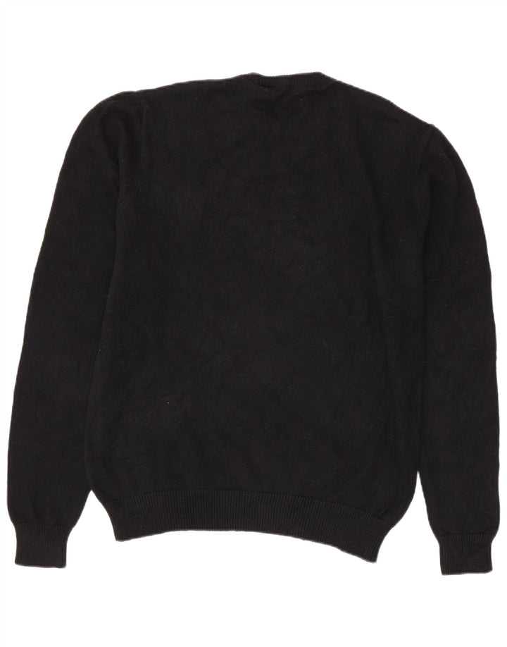 Chaps Herren-Pullover mit Rundhalsausschnitt, groß, aus schwarzer Baumwolle