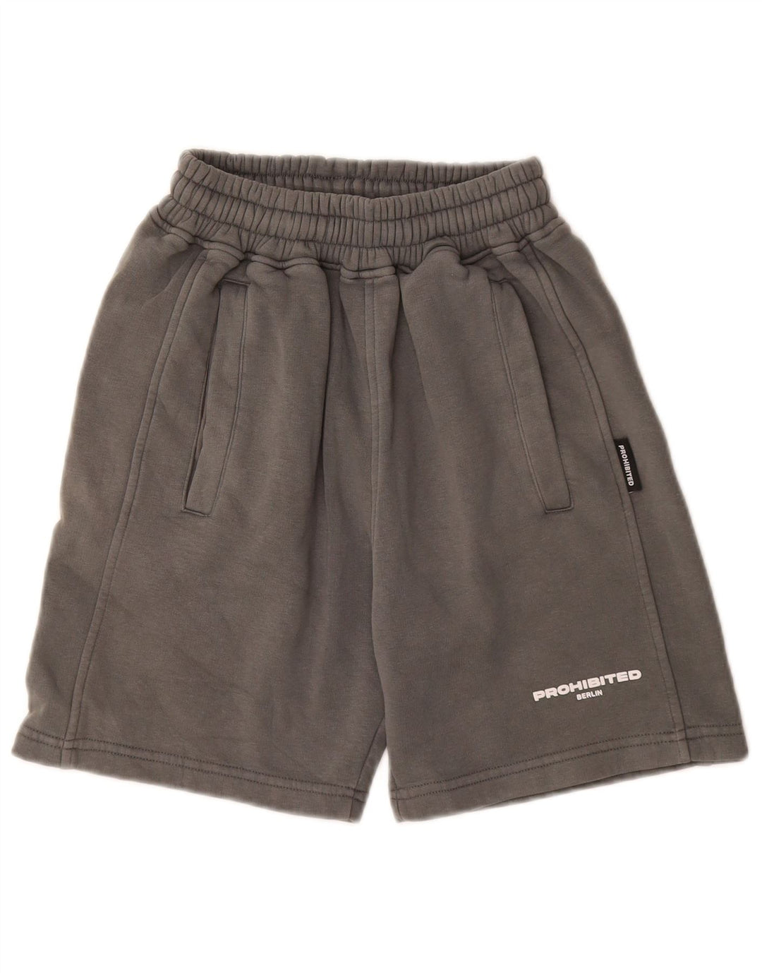 Prohibited Herren Graphic Sport Shorts XS Graue Baumwolle