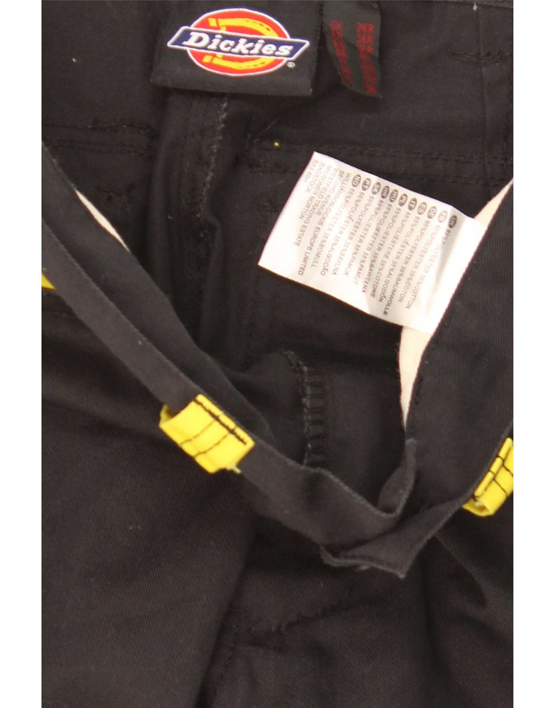 Dickies Gerade Herren-Cargohose W26 L31 Schwarzes Colourblock-Polyester