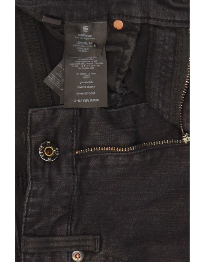 G-Star Herren Revend Skinny Jeans W32 L34 Grau