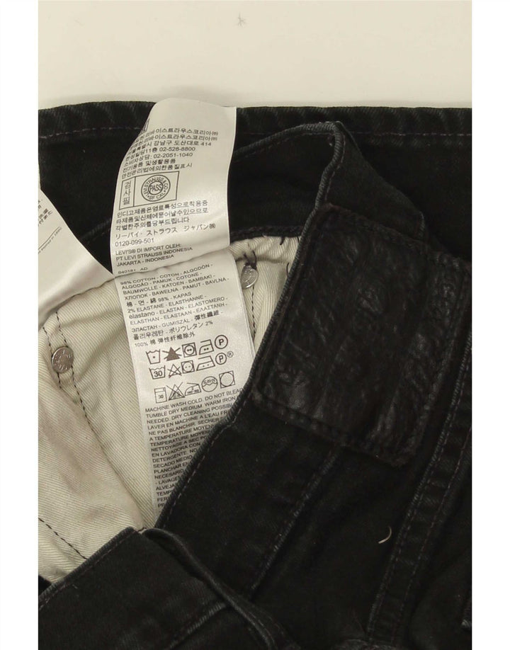 Levi's Damen Straight Jeans W32 L30 Schwarze Baumwolle