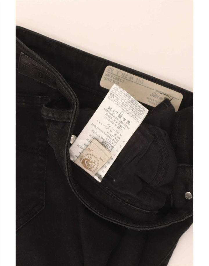 Diesel Womens Skinzee Denim Shorts W28 Mittelschwarze Baumwolle