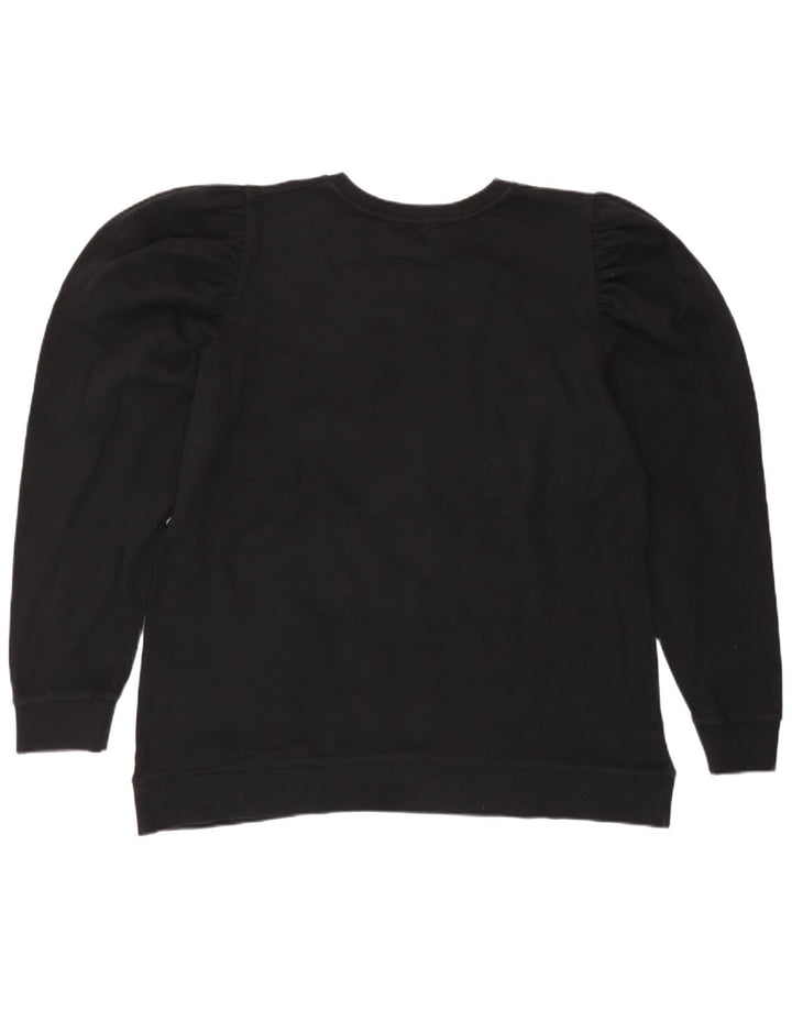 Zara Damen Sweatshirt Pullover UK 16 Large Schwarz