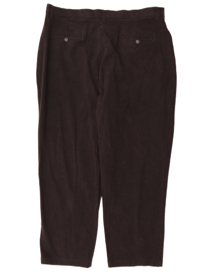 Lee Damen Crop Casual Hose US 18 2XL W38 L28 Schwarze Baumwolle