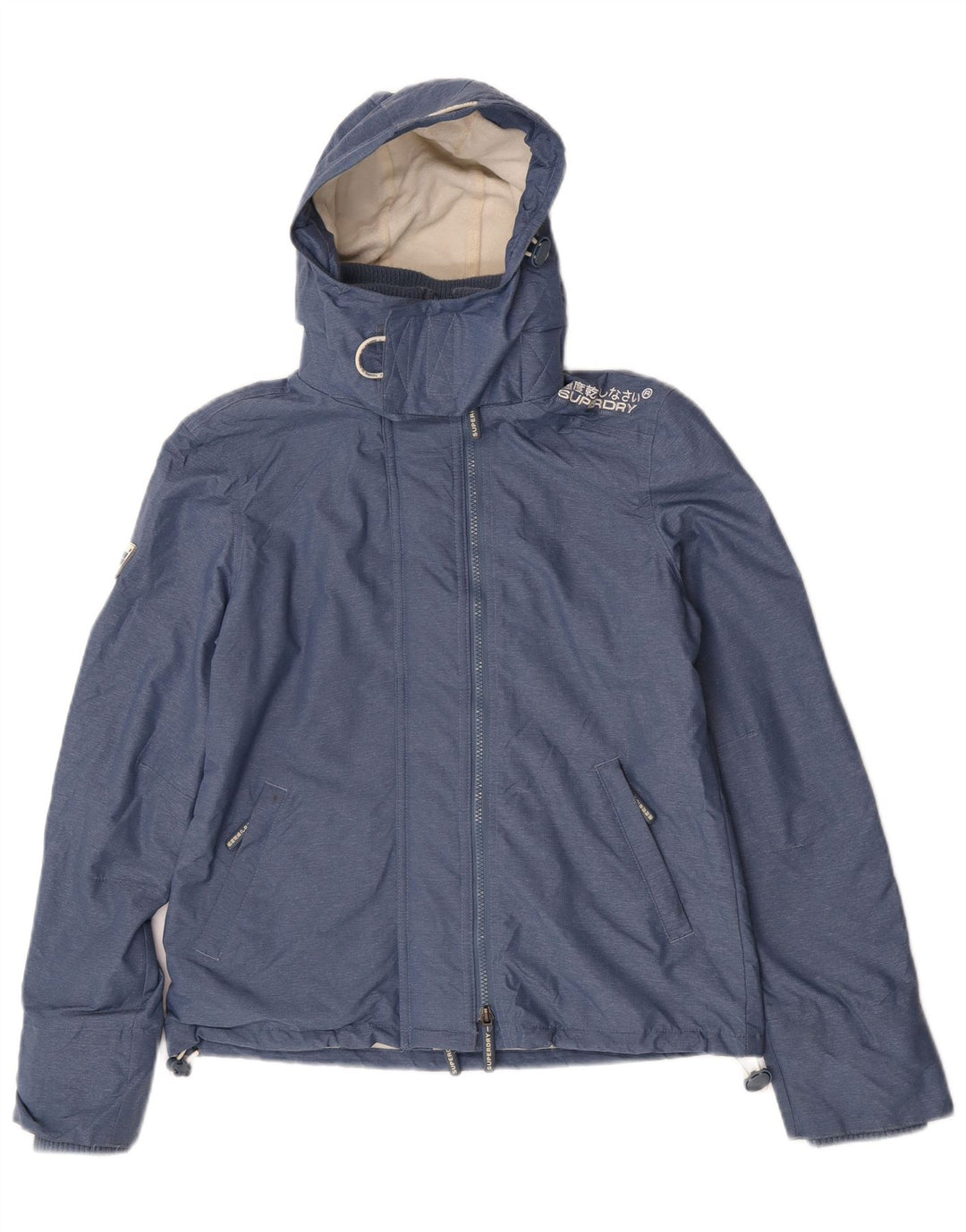 Superdry Damen Graphic Windjacke UK 14 Mittelblau