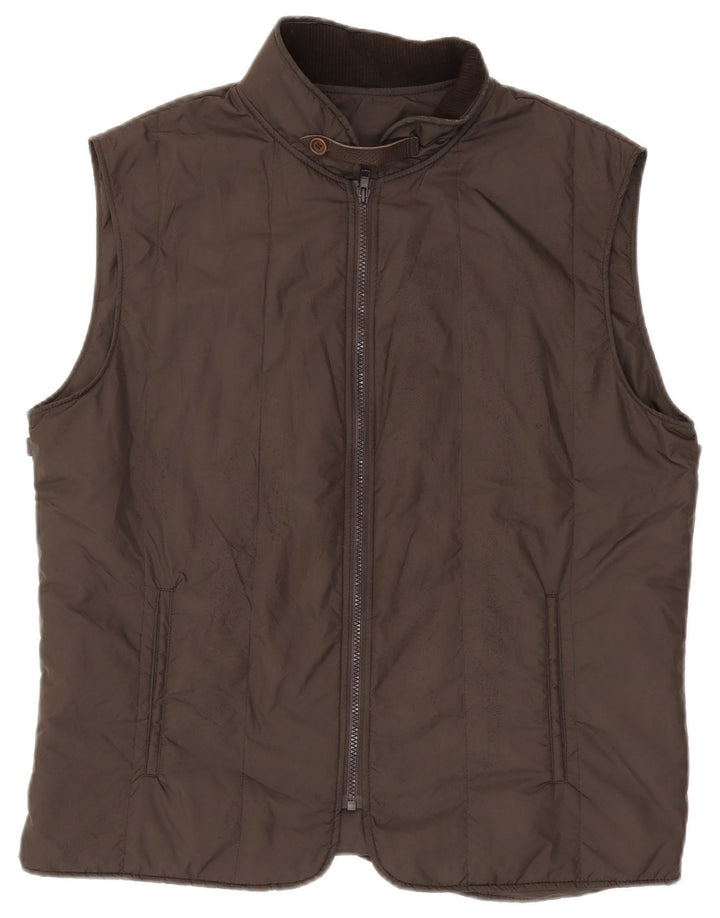 Massimo Dutti Herren Liner wattierte Weste EU 52 Large Grau Polyester