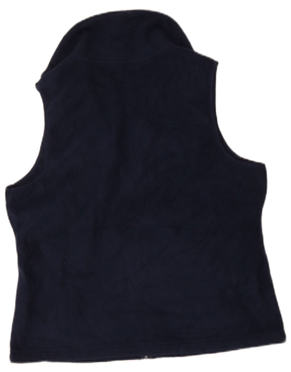 Chaps Womens Petite Fleece Gilet UK 16 Large Marineblau Polyester