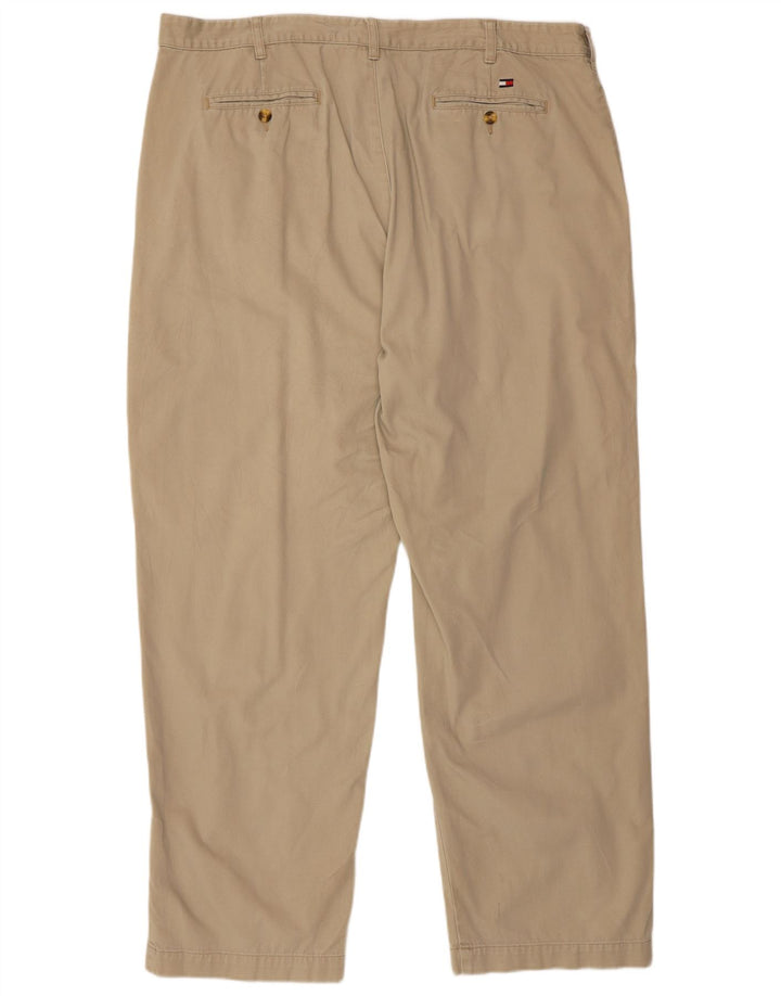 Tommy Hilfiger Herren gerade Chinohose W42 L32 Beige Baumwolle