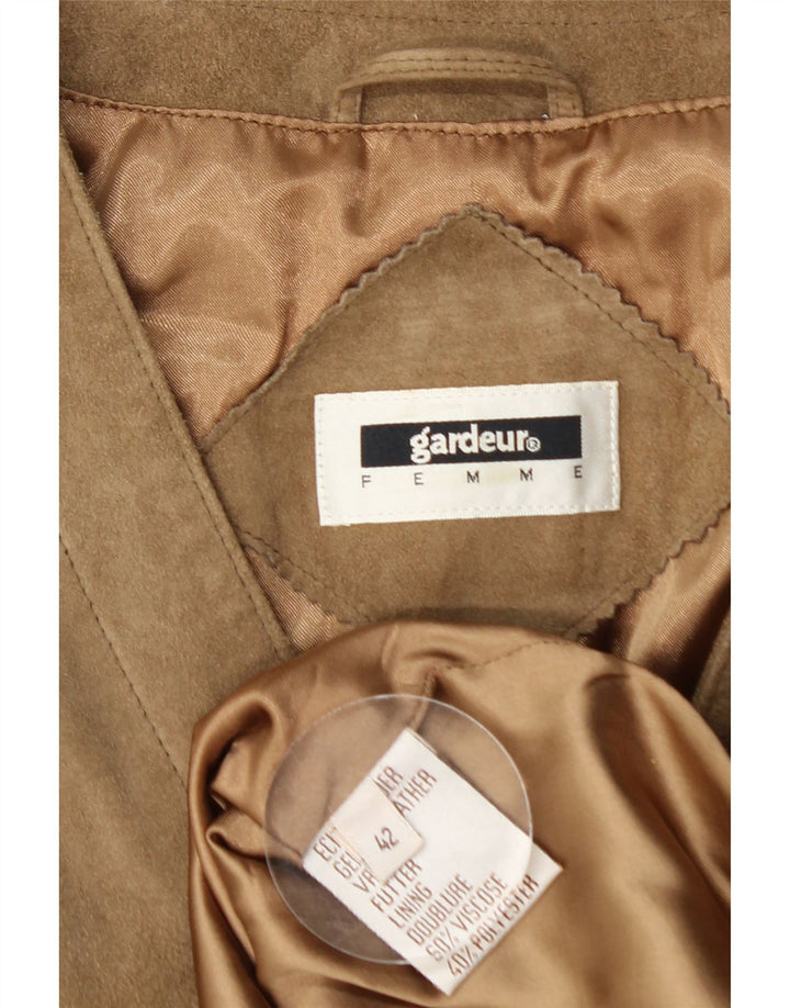 GARDEUR Womens Oversized Suede Gilet IT 42 Medium Brown Leather Vintage GARDEUR and Second-Hand GARDEUR from Messina Hembry 