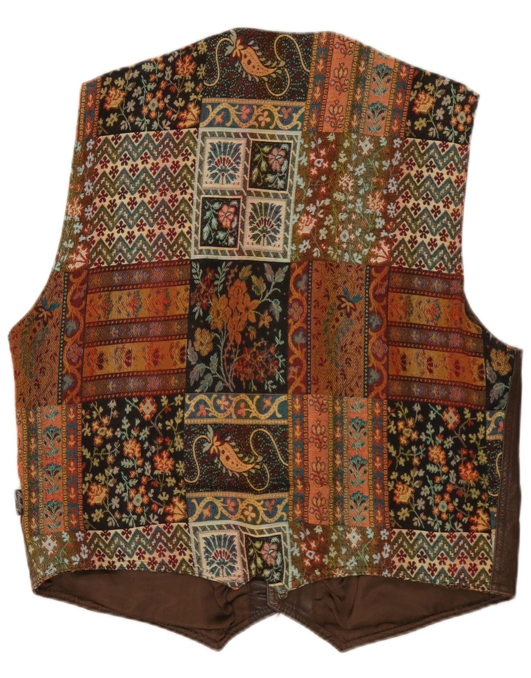 Vintage Herren Weste groß braun geometrisch