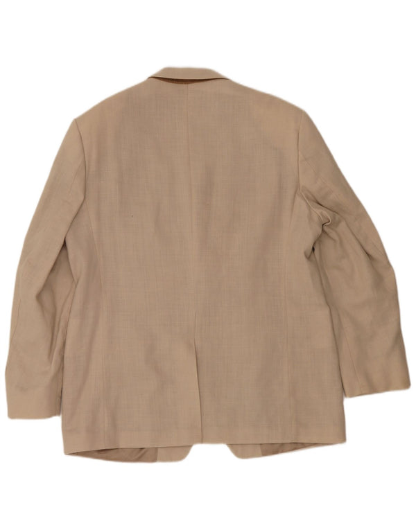 Marks & Spencer Herren 2-Knopf-Blazerjacke UK 44 XL Beige Leinen