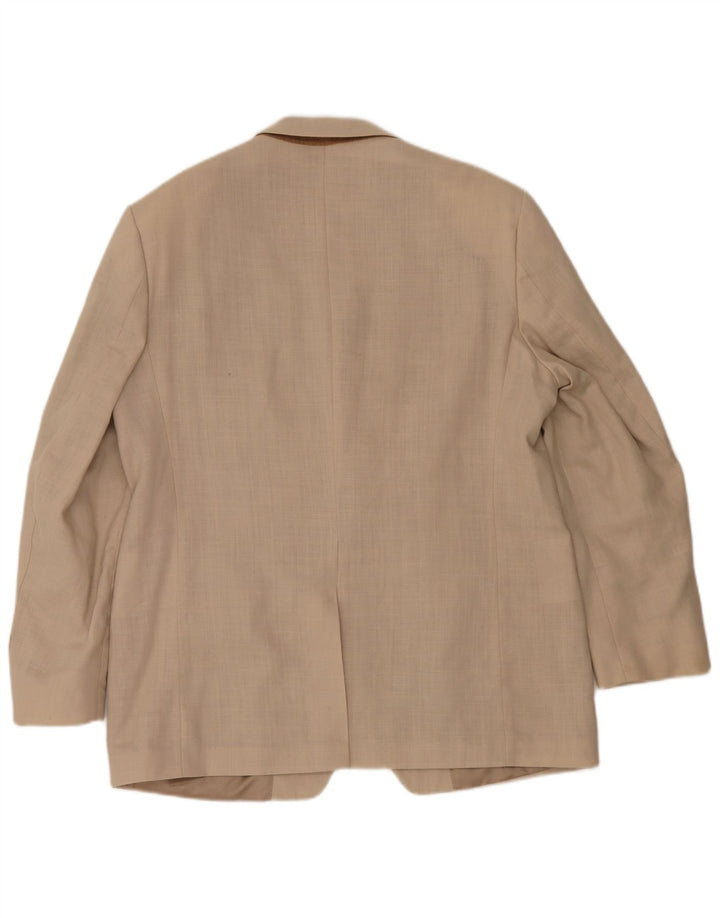 Marks & Spencer Herren 2-Knopf-Blazerjacke UK 44 XL Beige Leinen