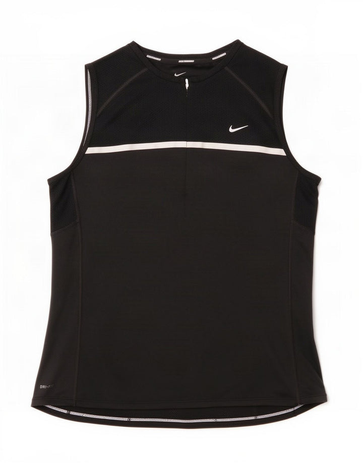 Nike Damen Dri Fit Weste Top UK 16 Large Schwarz