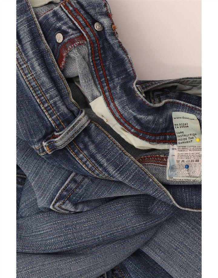 Diesel Herren Straight Jeans W36 L32 Blaue Baumwolle