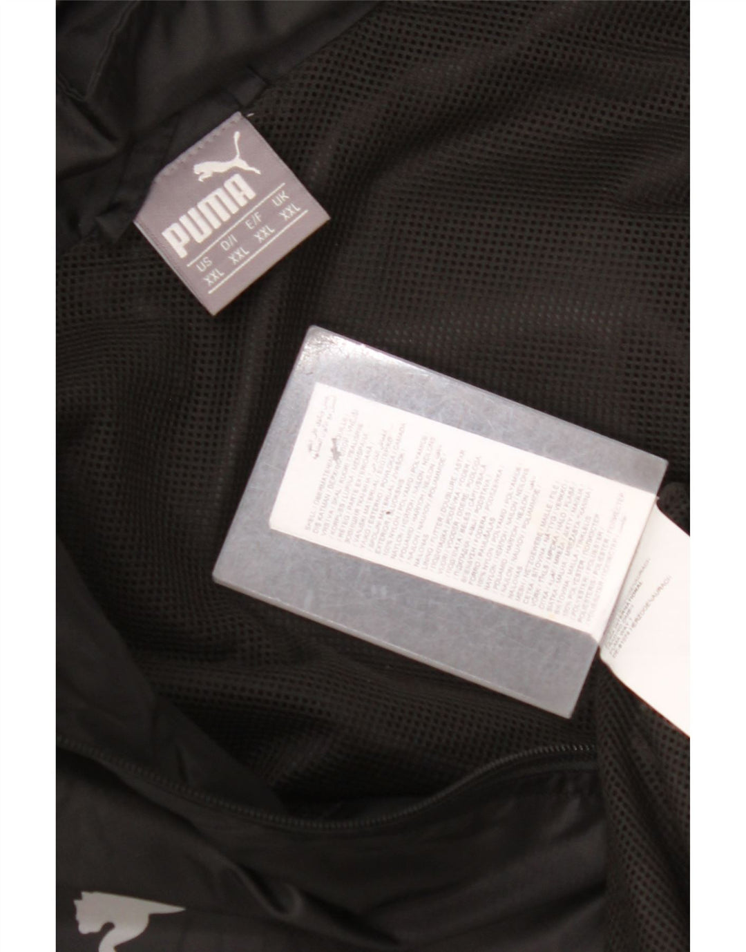 PUMA Herren-Regenjacke mit Kapuze, UK 44 2XL, schwarzes Nylon