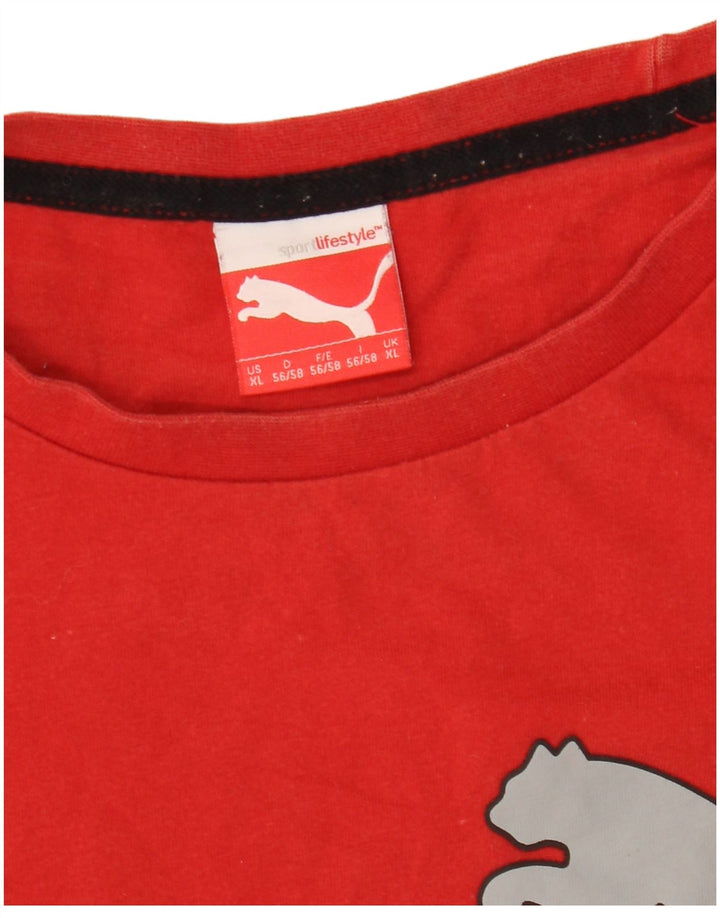 Puma Herren Grafik T-Shirt Top XL Rot