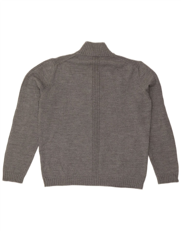 Trussardi Jeans Herren-Pullover mit Reißverschluss, XL, Grau