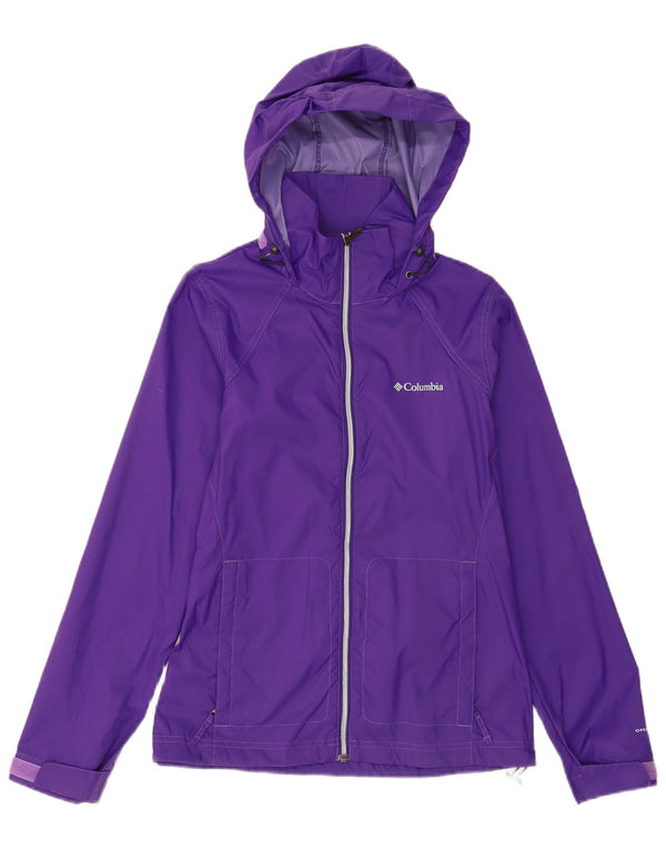 Columbia Damen Omni-Shade Kapuzen-Regenjacke UK 10 Small Lila Nylon