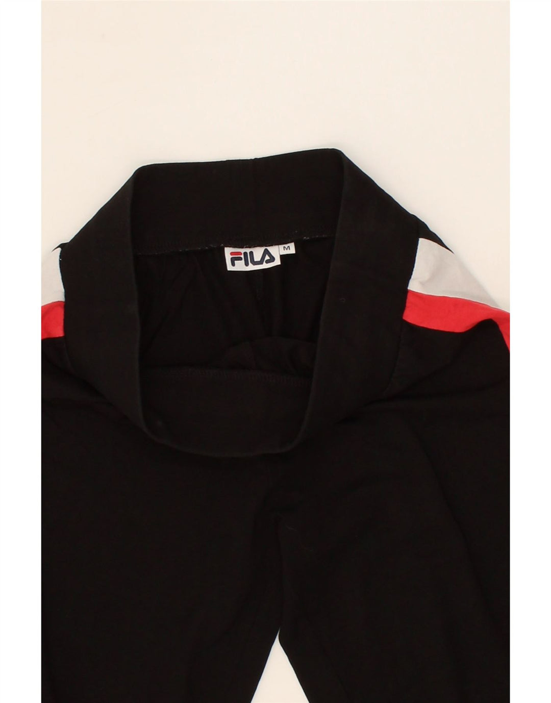 FILA Womens Tracksuit Trousers UK 12 Medium Black Colourblock Vintage Fila and Second-Hand Fila from Messina Hembry 