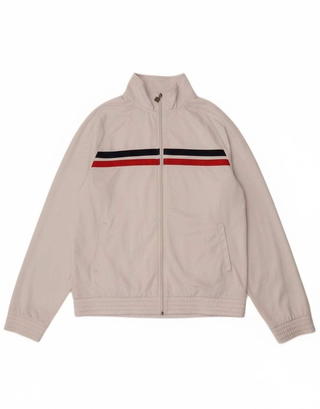 Fila Herren-Trainingsanzugoberteil, Jacke, 2XL, weiß gestreift, Polyester