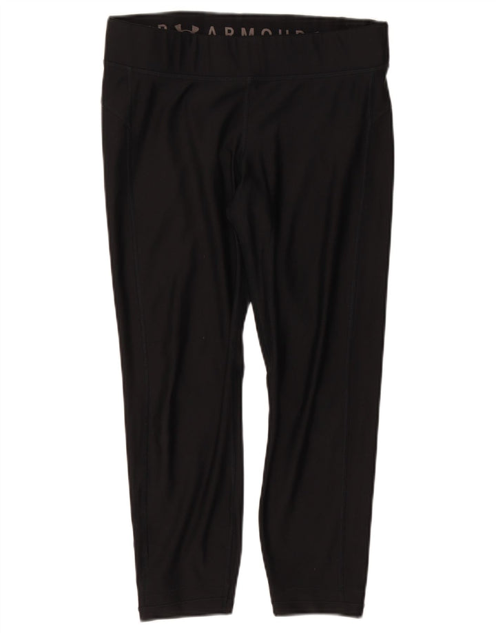 Under Armour Damen Capri-Leggings UK 14 Large Schwarz
