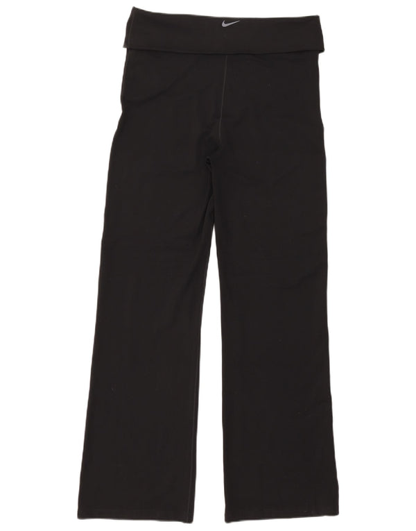 Nike Womens Dri Fit Tracksuit Trousers UK 14 Medium Black Polyester