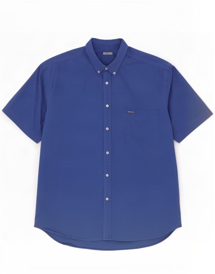 Think Pink Herren Kurzarmhemd 2XL Blau