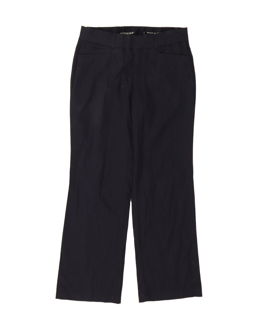 DOCKERS Womens Straight Casual Trousers US 6 Medium W30 L29 Navy Blue Vintage Dockers and Second-Hand Dockers from Messina Hembry 
