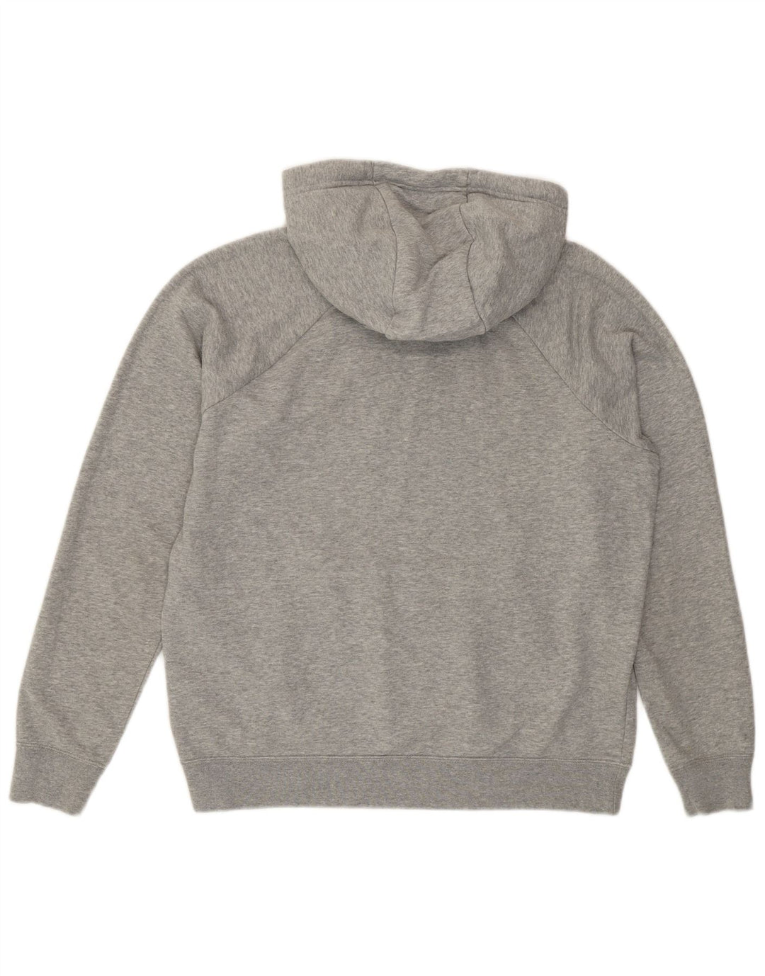 NIKE Damen Kapuzenpullover UK 14 Mittelgraue Baumwolle