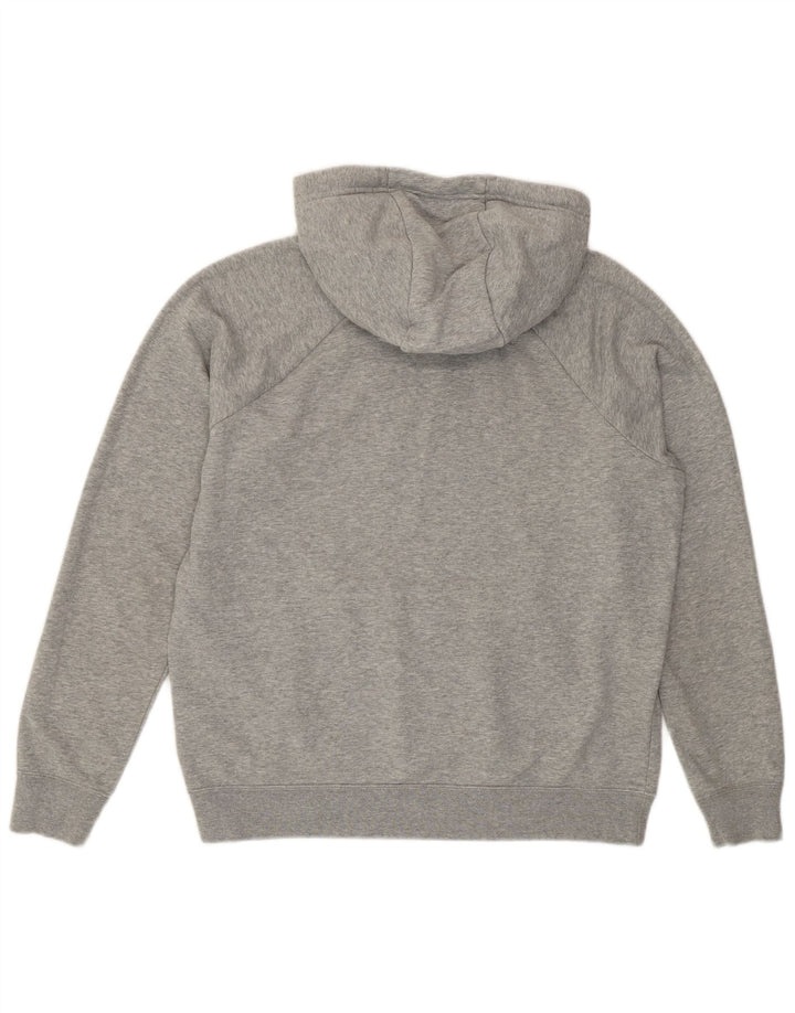 NIKE Damen Kapuzenpullover UK 14 Mittelgraue Baumwolle