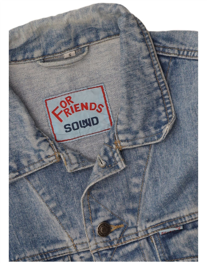 VINTAGE Mens Denim Jacket UK 36 Small Blue