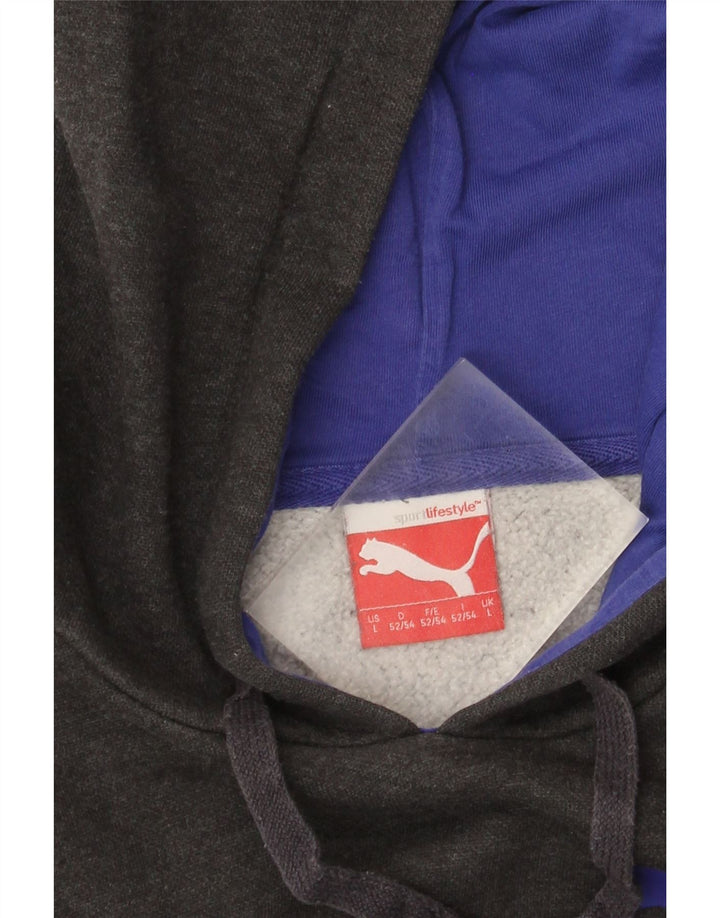 Puma Herren Graphic Hoodie Pullover Large Grau