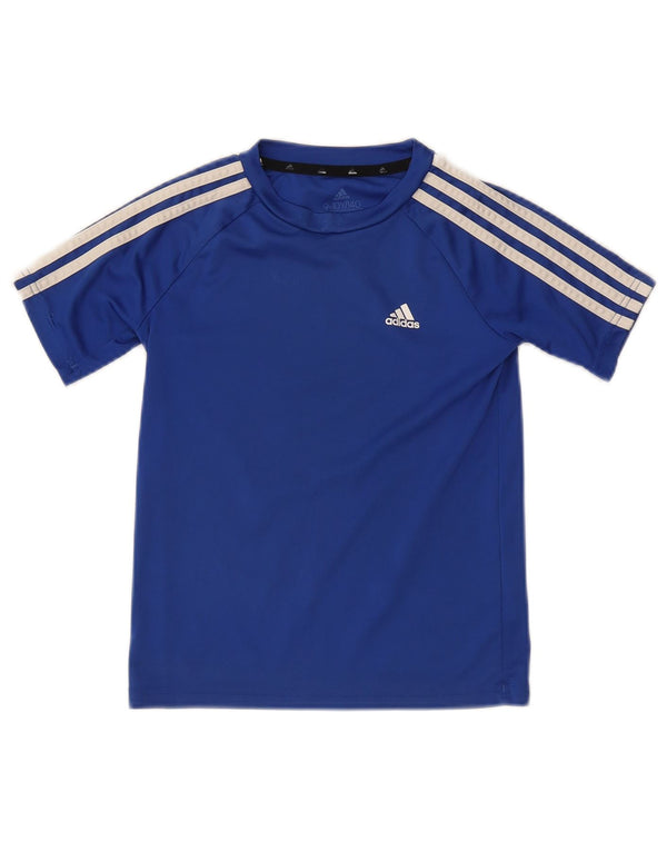 Adidas Jungen Aeroready T-Shirt Top 9-10 Jahre Blaues Polyester
