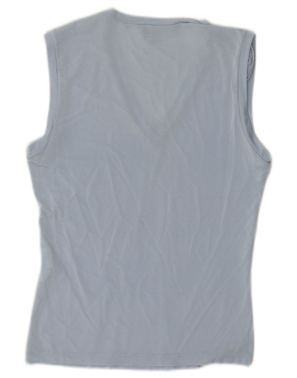 Calvin Klein Jeans Damen Weste Top UK 12 Mittelblaue Viskose