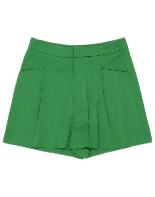 Zara Damen-Shorts mit hoher Taille, lässig, Größe S, W26, grün, Polyester