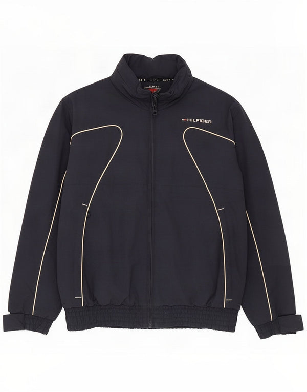 Tommy Hilfiger wattierte Jacke für Jungen, 13–14 Jahre, groß, marineblaues Nylon