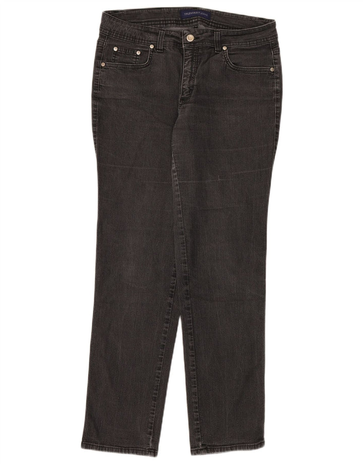 Trussardi Damen Straight Jeans W31 L30 Grau