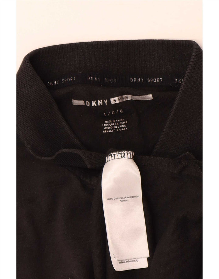 Dkny Herren-Poloshirt, groß, schwarze Baumwolle