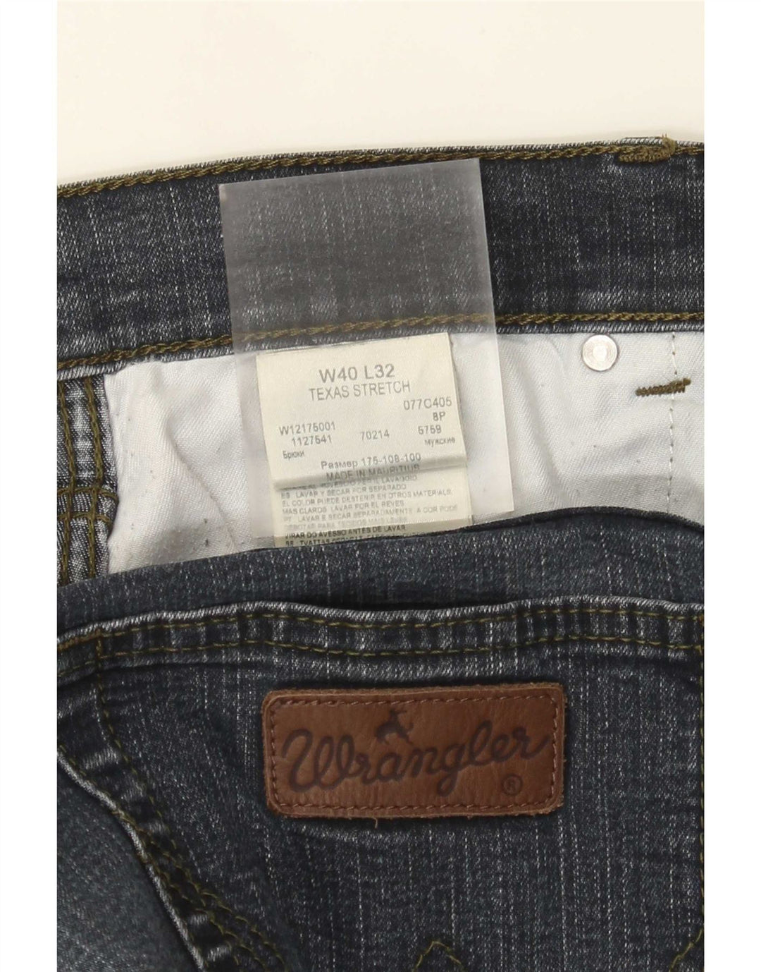 Wrangler Herren Texas Stretch Straight Jeans W40 L32 Blaue Baumwolle