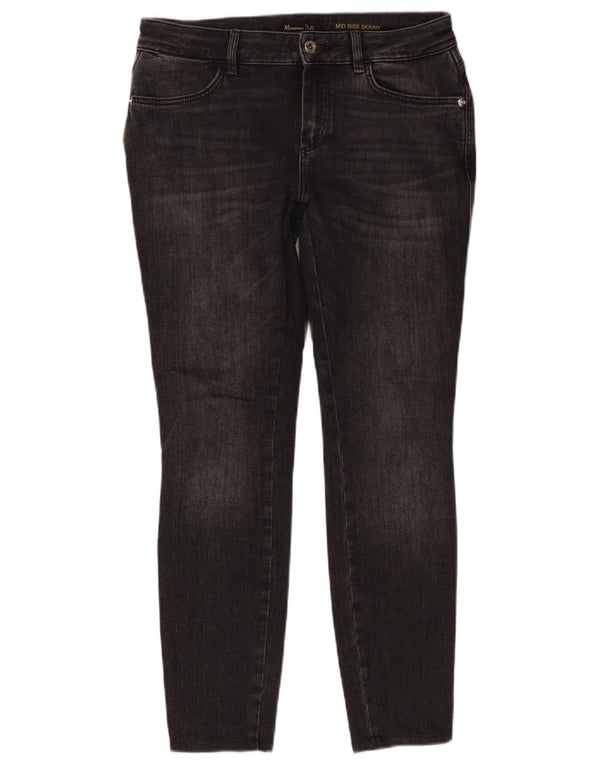 Massimo Dutti Damen Mid Rise Skinny Jeans EU 38 Small W28 L27 Graue Baumwolle