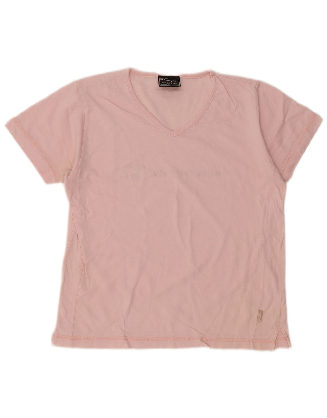 CHAMPION Damen Grafik-T-Shirt-Oberteil UK 10 Small Pink