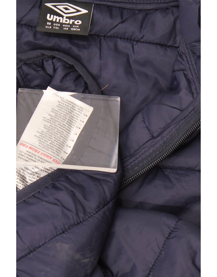 UMBRO Wattierte Weste für Jungen, 13–14 Jahre, XL, marineblaues Nylon