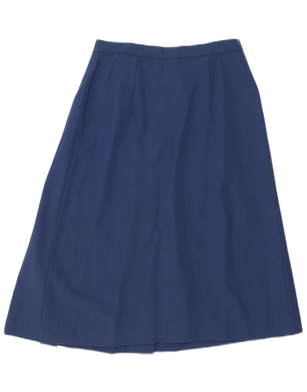 Max Mara Damen Plissee-A-Linien-Rock UK 16 Large W28 Marineblau